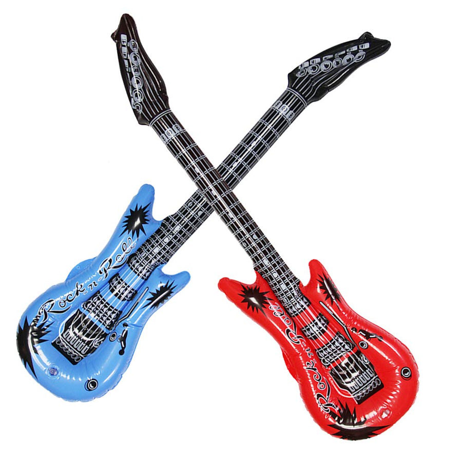 Dr.dudu Inflatable Guitar, Waterproof Assorted Colors Party Decoration (6pack)