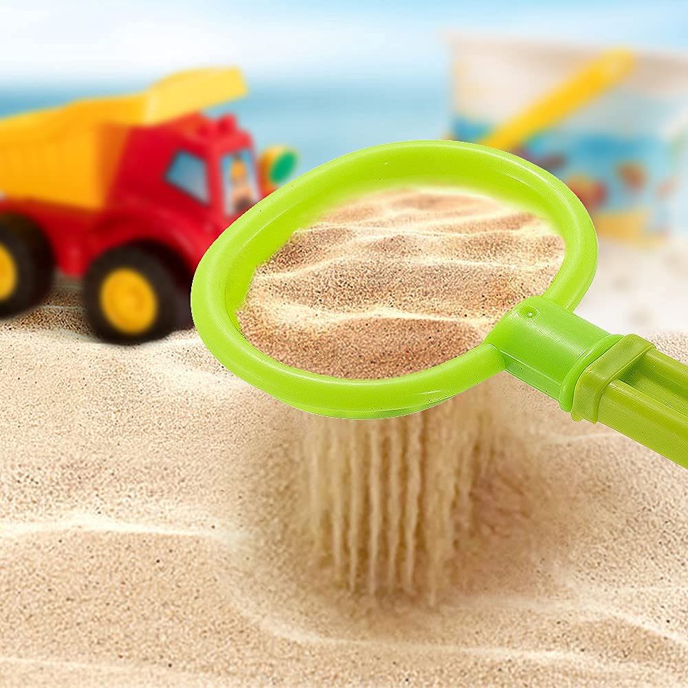 TEMI Beach Sand Toys for 3 4 5 6 7 Year Old Boys w/ Water Wheel, Dump Truck, Bucket, Shovels, Rakes, Watering Can, Molds, Outdoor Tool Kit for Kids, Toddlers, Boys and Girls