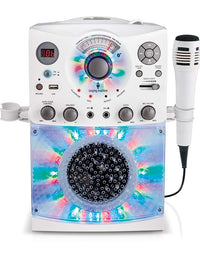 Singing Machine Karaoke Machine, White (SML385BTW)
