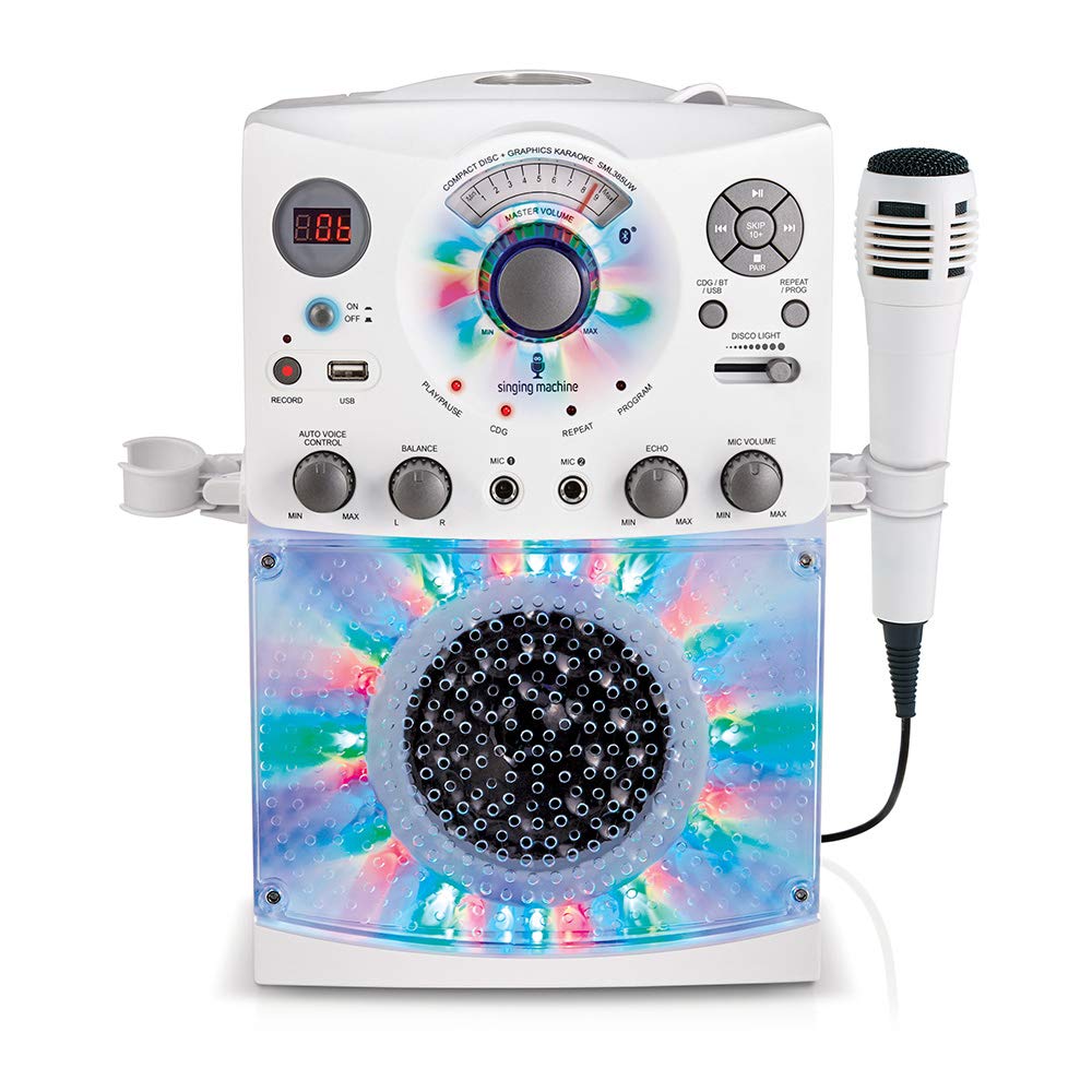 Singing Machine Karaoke Machine, White (SML385BTW)