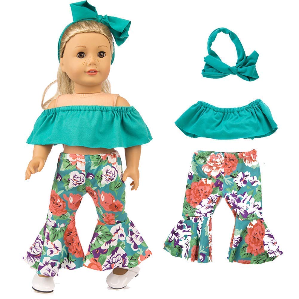 ZQDOLL 19 pcs Girl Doll Clothes Gift for American 18 inch Doll Clothes and Accessories, Including 10 Complete Sets of Clothing