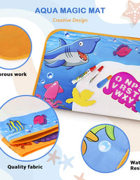 Water Doodle Mat - Kids Painting Writing Doodle Toy Mat - Color Doodle Drawing Mat Bring Magic Pens Educational Toys for Age 2 3 4 5 6 7 Year Old Girls Boys Age Toddler Gift
