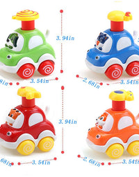Baby Toy Cars for 1 Year Old Toddler Cartoon Wind up Cars for 2 Year Old Boys Birthday Gift Toys Age 1
