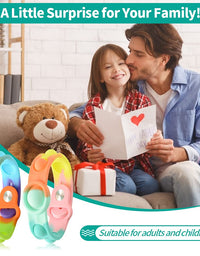 HYSZXUS Stress Relief Wristband Push Bubble Sensory Fidget pop it Bracelets Toy,Wearable Push Pop Bubble Fidget Hand Finger Press Silicone Bracelet Toy for Kids and Adults ADHD ADD Autism-2 Pcs
