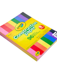 Crayola Construction Paper, School Supplies, 96 ct Assorted Colors, 9" x 12"
