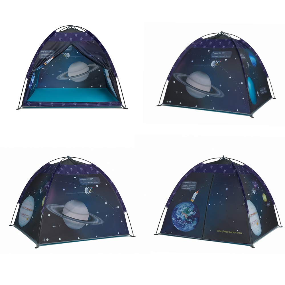 Space World Play Tent-Kids Galaxy Dome Tent Playhouse for Boys and Girls Imaginative Play-Astronaut Space for Kids Indoor and Outdoor Fun, Perfect Kid’s Gift- 47" x 47" x 43"