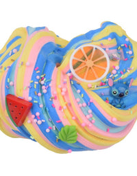 Magictoy 4 Pack Butter Slime,Yellow Lemon,Blue Stitch,Pink Watermelon and Mint Green Slime,Super Soft and Non-Sticky, Party Favors for Boys and Girls
