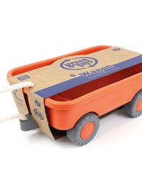 Green Toys Wagon, Orange - Pretend Play, Motor Skills, Kids Outdoor Toy Vehicle. No BPA, phthalates, PVC. Dishwasher Safe, Recycled Plastic, Made in USA.
