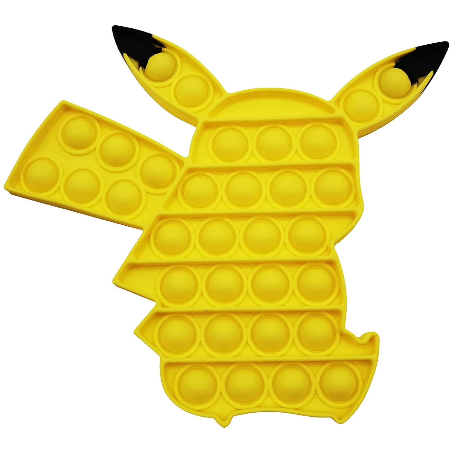 Boxgear Pikachu Fidget Toy Pop Pop– Pop Fidget Toy for Kids and Adults – Stress Relief Fidget – Anti Stress Squeeze Toy - Animal Silicone Fidget Blocks – Lightweight and Durable