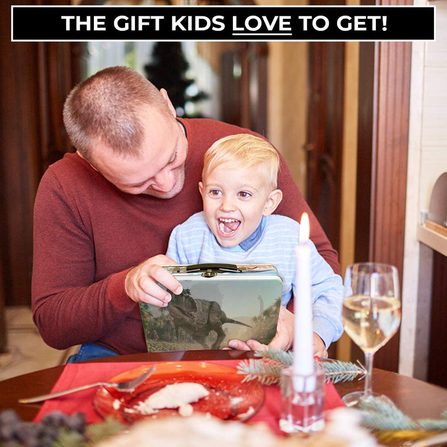 3 Bees & Me Dinosaur Toys for Boys and Girls with Storage Box - 12 Large 6 Inch Toy Dinosaurs & Case - Gift for Kids Age 3 to 8