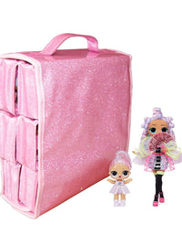Leeche Storages & Display Case for Dolls Compatible with All LOL Surprise Dolls,Easy Carrying Storage Organizer Clear View Case
