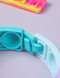 15 Pcs Multiplecolor Wristband Push Pop Bubble Sensory Fidget Silicone Bracelet Toy, Stress Relief Wristband Fidget Toys for Kids and Adults Anxiety Relief ADHD Autism Decompression
