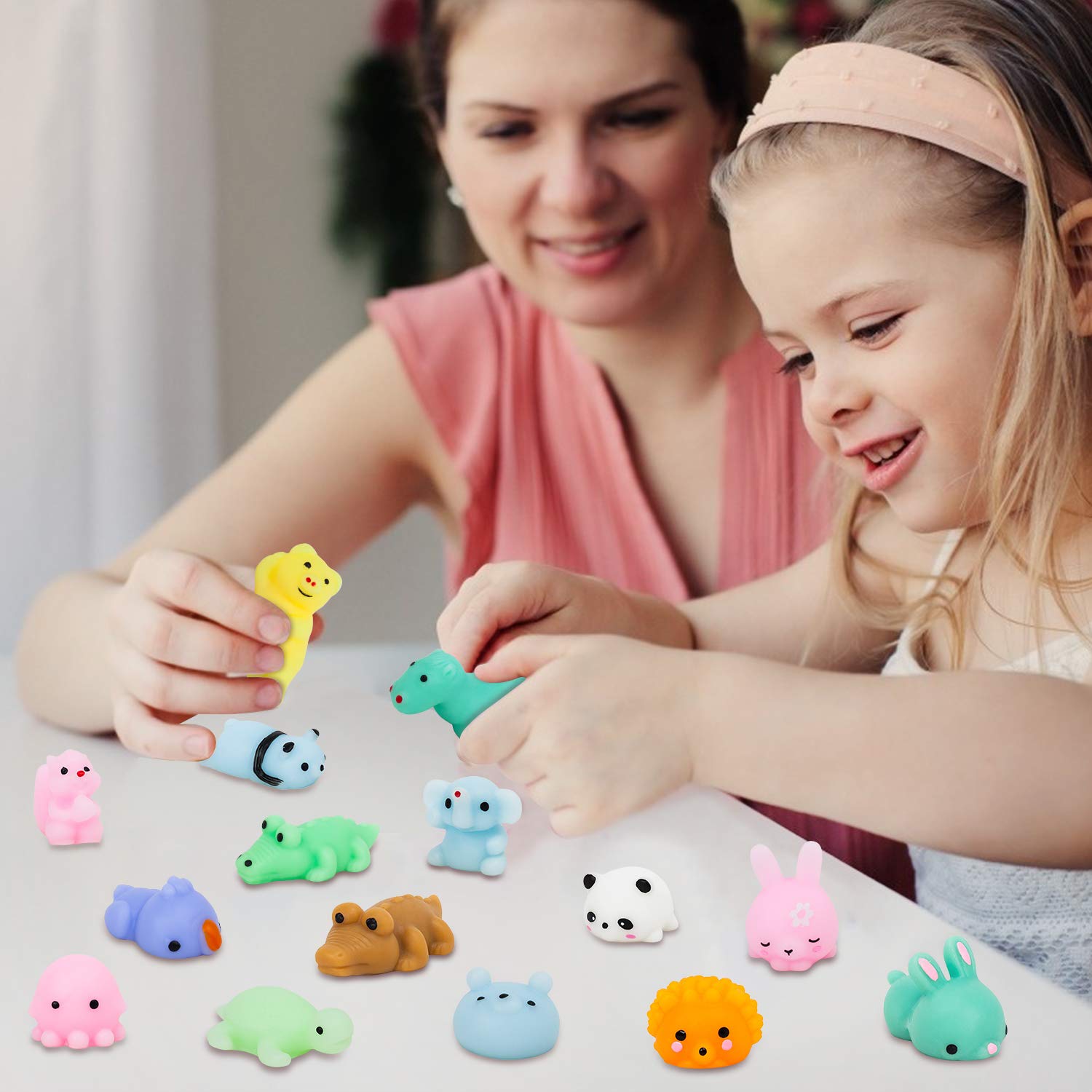 YIHONG 72 Pcs Kawaii Squishies, Mochi Squishy Toys for Kids Party Favors, Mini Stress Relief Toys for Halloween Christmas Easter Party Favors, Birthday Gifts, Classroom Prizes, Goodie Bag