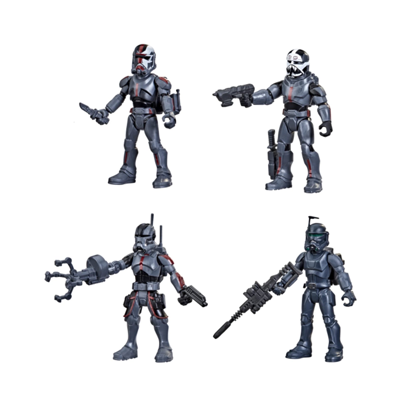 Star Wars Mission Fleet Clone Commando Clash 2.5-Inch-Scale Action Figure 4-Pack with Multiple Accessories, Toys for Kids Ages 4 and Up,F5333