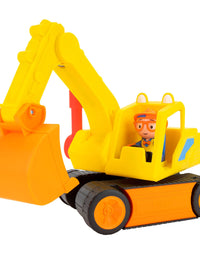 Blippi Excavator - Fun Freewheeling Vehicle with Features Including 3 Construction Worker, Sounds and Phrases - Educational Vehicles for Toddlers and Young Kids
