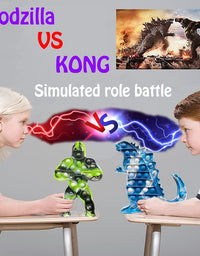 QDASZZ 2Pcs Big Size Godzilla vs King Kong Push Pop Fidget Toys,Autism Special Needs Stress Reliever - Great for The Old and The Young (C-03)
