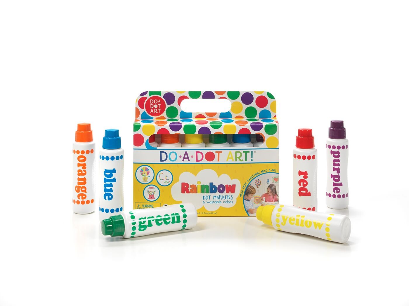 Do A Dot Art! Markers 6-Pack Rainbow Washable Paint Markers, The Original Dot Marker