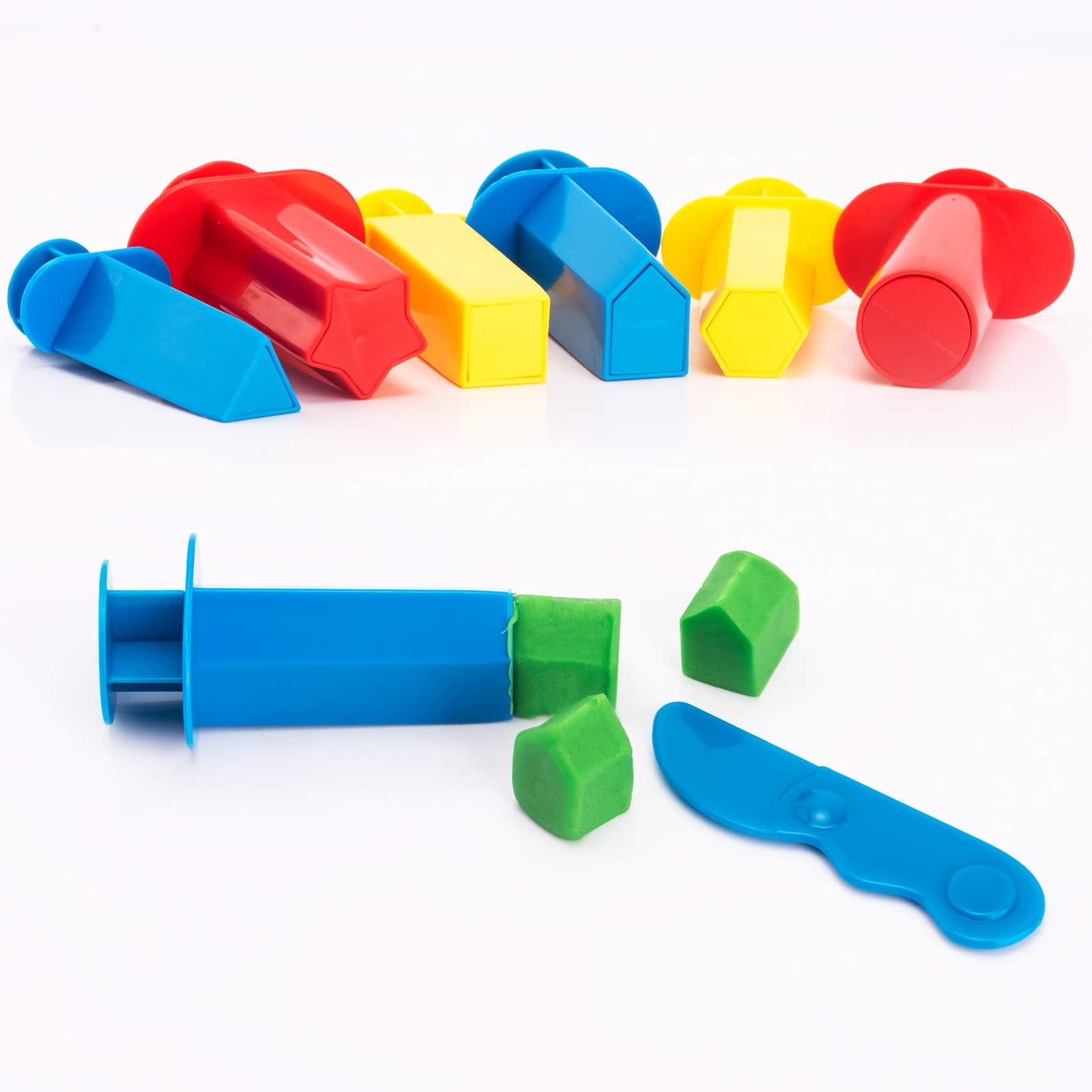 Maykid Play Dough Tools for Kids, 46PCS Playdough Tools Kit Include Dough Accessory Molds Rollers Cutters Scissors and Storage Bag