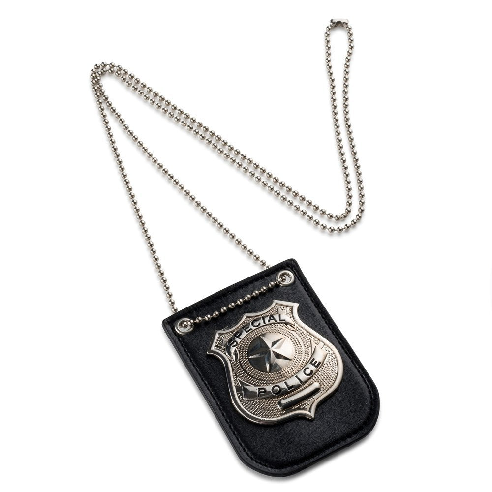 Dress-Up-America Police Badge For Kids - Pretend Play NYPD Badge With Chain & Belt Clip