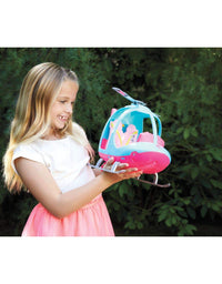 Barbie Helicopter, Pink and Blue with Spinning Rotor
