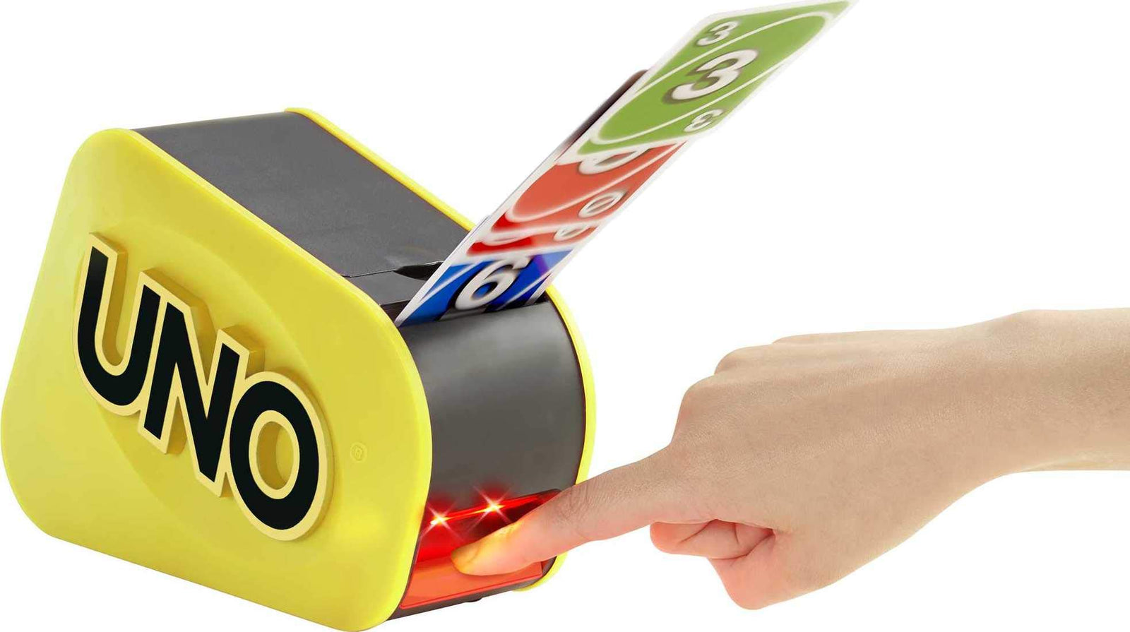 UNO Attack Mega Hit Card Game with Random-Action Launcher with Lights & Sounds & 112 Cards, Kid, Teen & Adult Game Night Gift Ages 7 Years & Older [Amazon Exclusive]