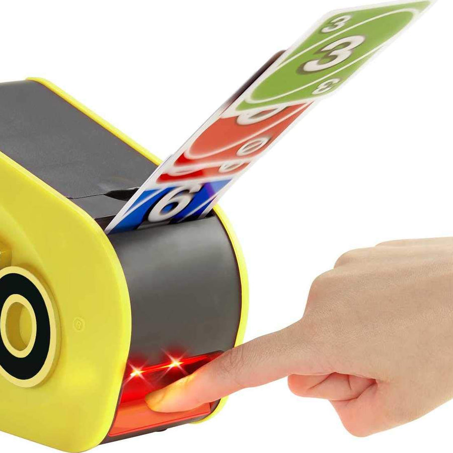 UNO Attack Mega Hit Card Game with Random-Action Launcher with Lights & Sounds & 112 Cards, Kid, Teen & Adult Game Night Gift Ages 7 Years & Older [Amazon Exclusive]