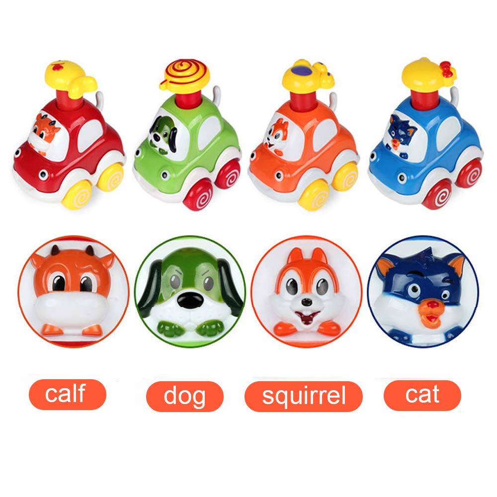 Baby Toy Cars for 1 Year Old Toddler Cartoon Wind up Cars for 2 Year Old Boys Birthday Gift Toys Age 1