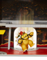 Super Mario 400204 Nintendo Bowser's Castle Super Mario Deluxe Bowser's Castle Playset with 2.5" Exclusive Articulated Bowser Action Figure, Interactive Play Set with Authentic In-Game Sounds

