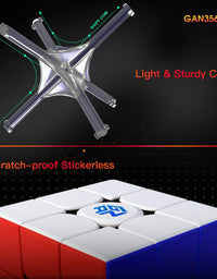 GAN 356 M, 3x3 Magnetic Speed Cube Stickerless Gans 356M Magic Cube (Lite ver. 2020)
