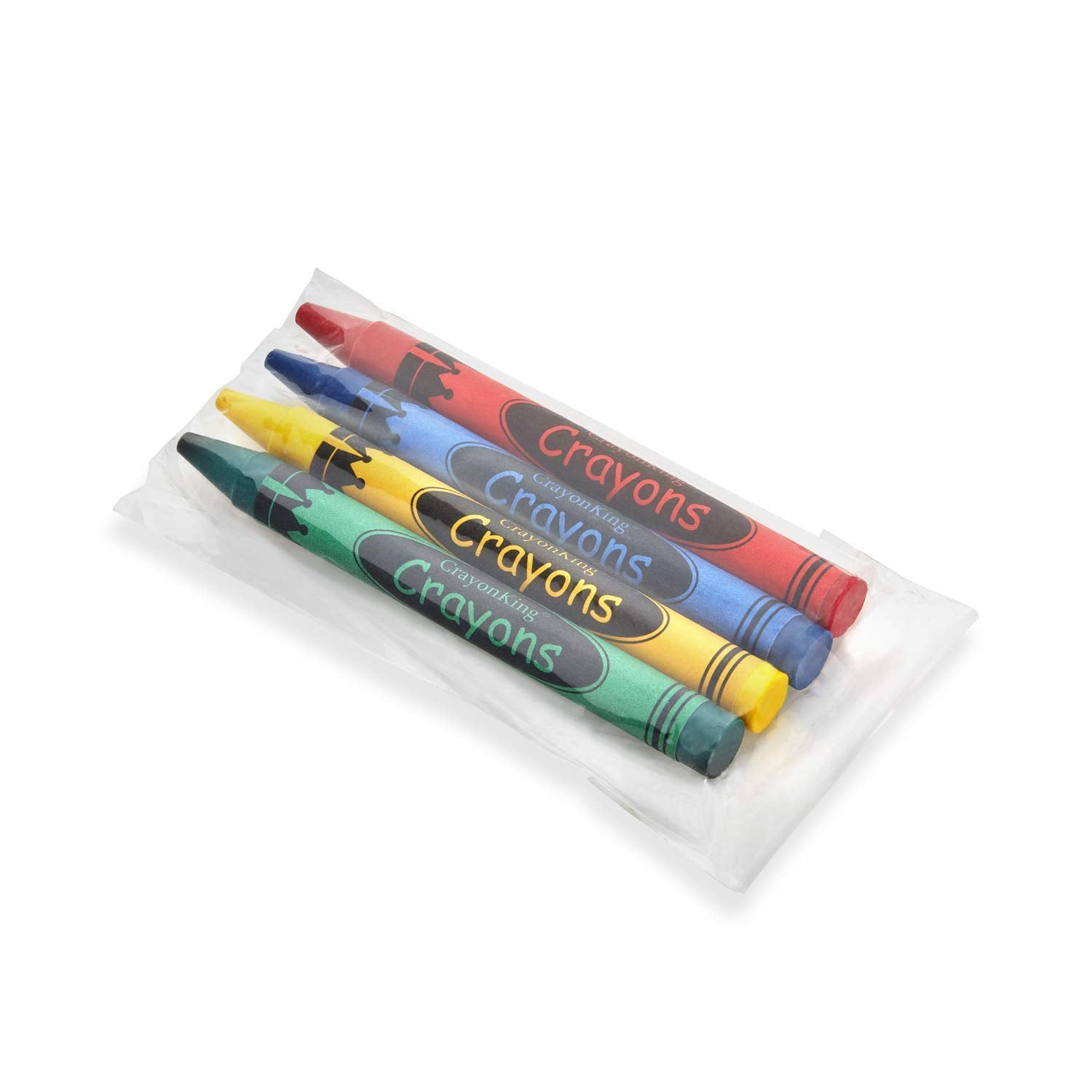 CrayonKing 50 Sets of 4-Packs in Cello (200 total bulk Crayons) Restaurants, Party Favors, Birthdays, School Teachers & Kids Coloring Non-Toxic Crayons