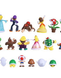 Max Fun 18pcs Mario Brothers Figures Kids Toys Cake Toppers Collection Playset
