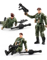 US Army Men and SWAT Team Toy Soldiers Action Figures Playset with Military Weapons Accessories for Kids Boys Girls,12Pcs
