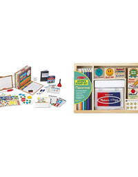 Melissa & Doug School Time! Classroom Play Set Game - Be Teacher or Student
