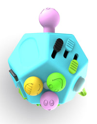 Fidget Dodecagon –12-Side Fidget Cube Relieves Stress and Anxiety Anti Depression Cube for Children and Adults with ADHD ADD OCD Autism (B3 Blue Sky)
