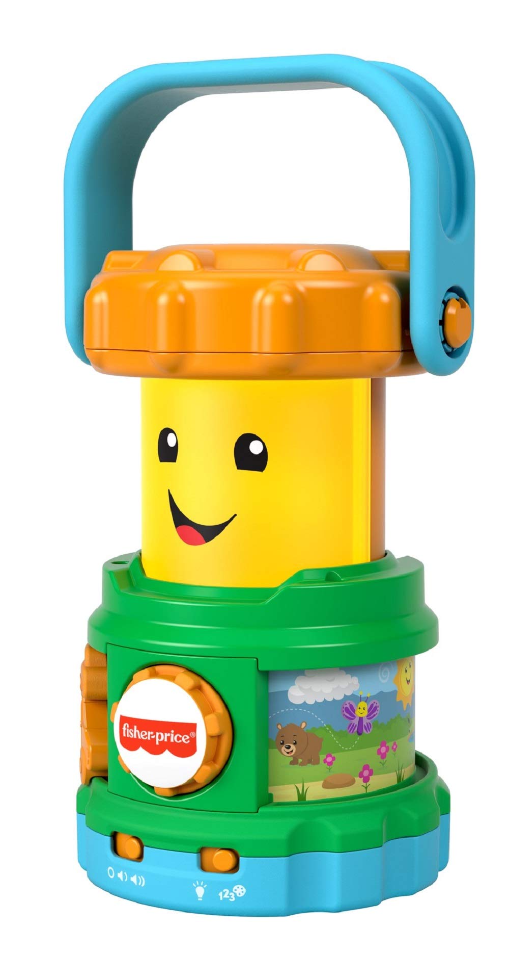 Fisher-Price Laugh & Learn Camping Fun Lantern, musical toy with lights, sounds and learning content for baby and toddler ages 6-36 months