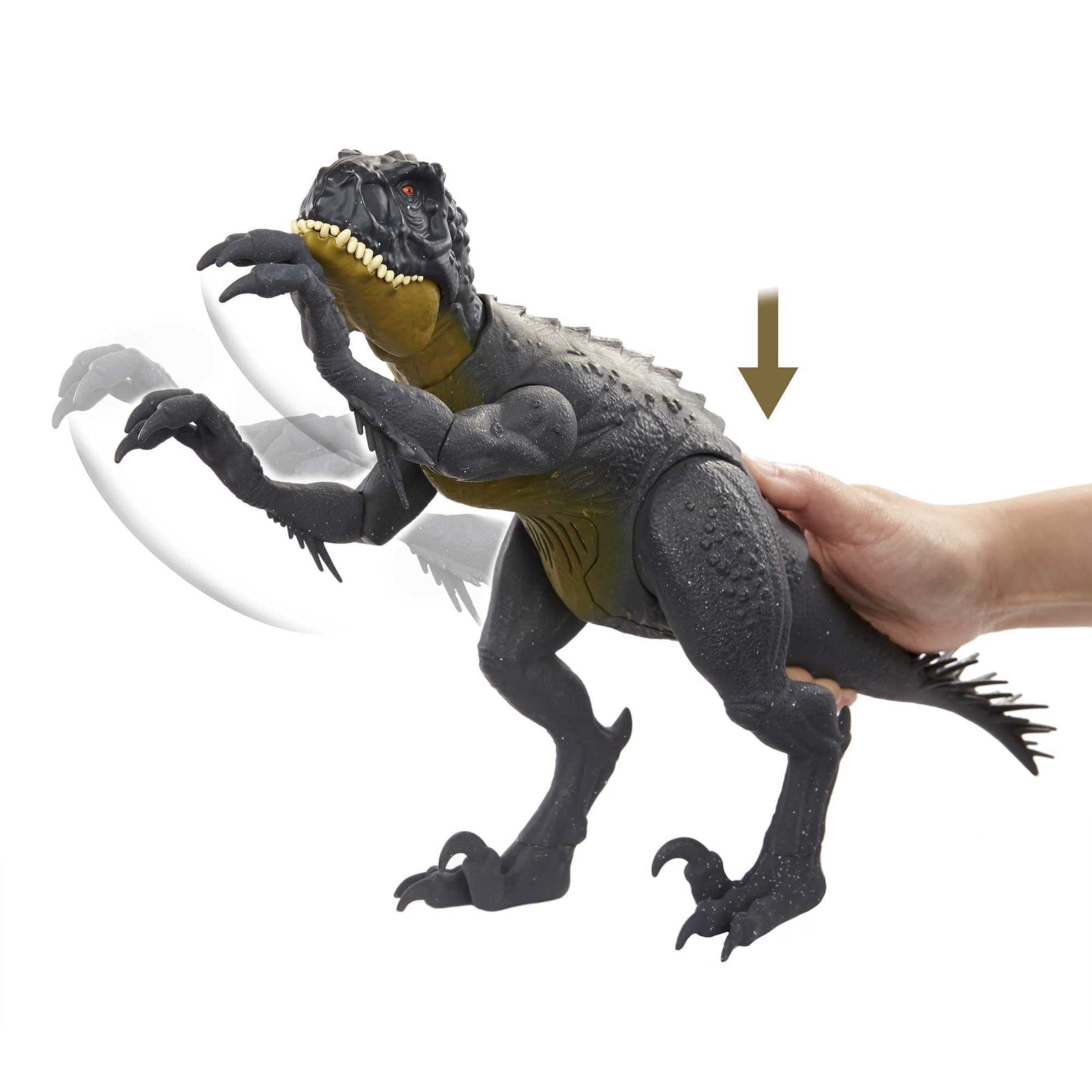 Jurassic World Toys Slash ‘N Battle Scorpios Rex Action & Sound Dinosaur Figure Camp Cretaceous with Movable Joints, Slashing & Tail Whip Motions & Roar Sound, Kids Gift Ages 4 Years & Up