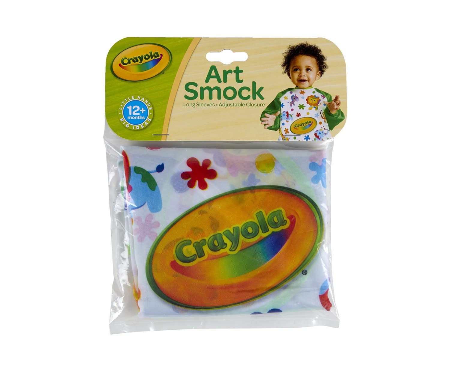 Crayola Art Smock for Toddlers, Painting Apron, Waterproof Bib, Age 12 Months and up, 1 x 7-1/5 x 8-1/10 in , Crayola My First Art Smock