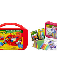 Crayola Ultimate Art Case With Easel, 85 Pieces, Gift For Kids Multicolor, 12 1/4" x 15 3/4" x 2 1/4"
