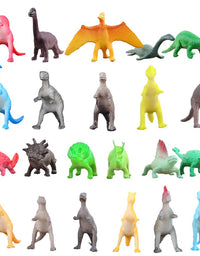 ValeforToy 82 Piece Mini Dinosaur Toy Set for Dino Party Cupcake Toppers - Assorted Vinyl Plastic Figure
