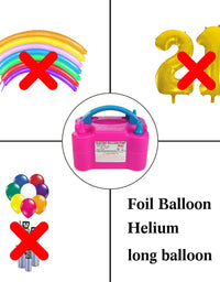 Party Zealot Electric Balloon Inflator with 100 Balloon Ties Air Pump Dual Nozzles Balloons Blower US Standard Plug for Balloon Arch, Balloon Column Stand, and Balloon Decoration

