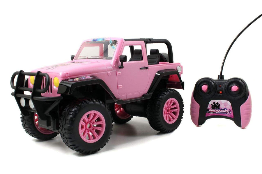 Jada Toys GIRLMAZING Big Foot Jeep R/C Vehicle (1:16 Scale), Pink