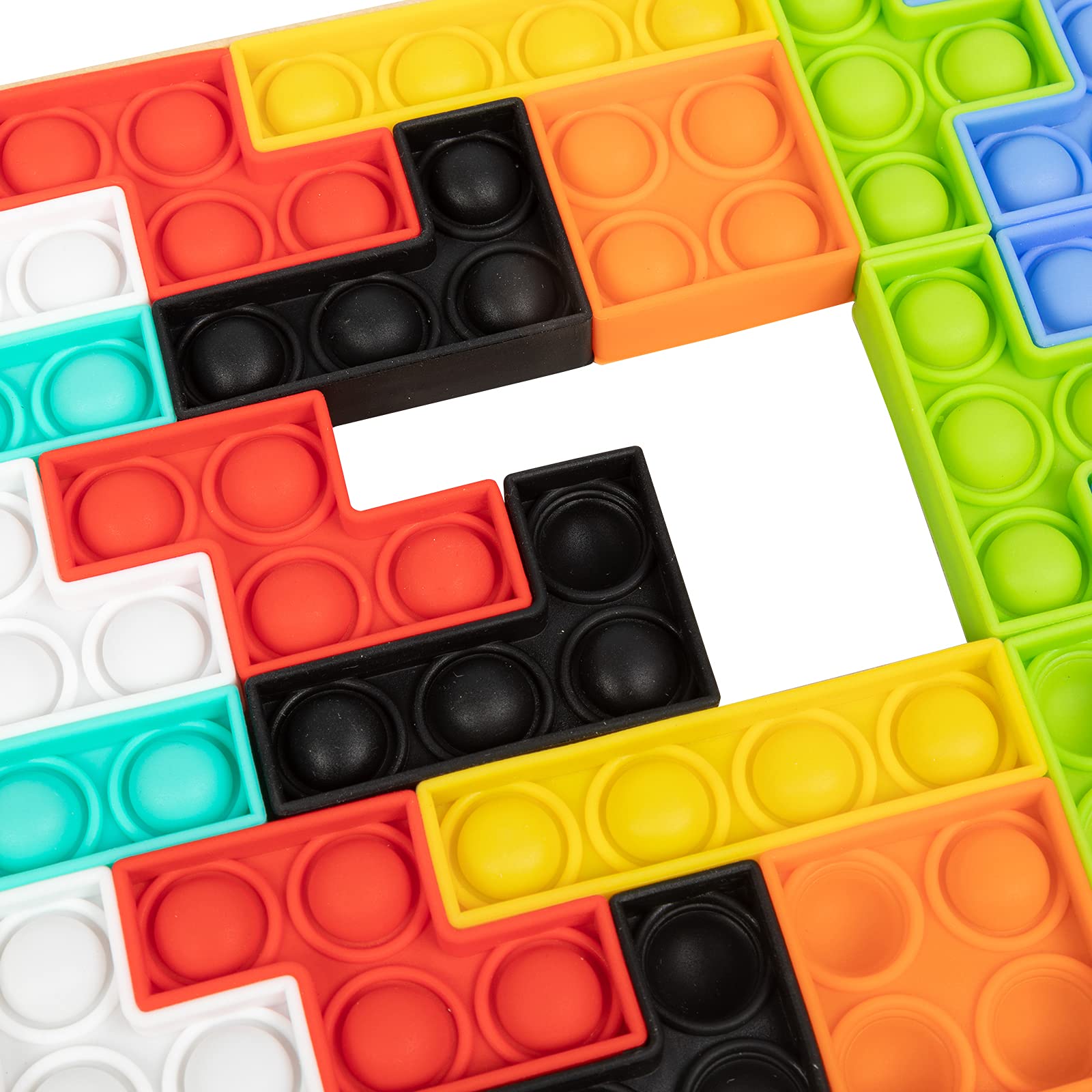 GooKit Push Bubble Sensory Fidget Toys,Tetris Jigsaw Puzzle Pop Push it, Needs Stress Relief Squeeze Toys for Kids Adult (26pcs)