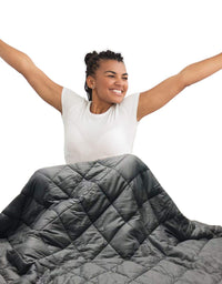 Hypnoser Adult Weighted Blanket Queen Size (20 lbs, 60''x80'' ) | Cooling Heavy Blanket | 100% Breathable Material with Pure Glass Beads
