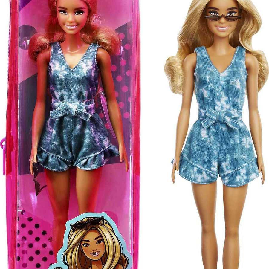 Barbie Fashionistas Doll # 173, Tie-Dye Romper, Toy for Kids 3 to 8 Years Old