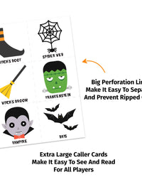 Halloween Bingo Game Set - 30 Player Cards Pack - Halloween Party Games for Kids, Adults & Family Activity - Halloween Crafts for Classroom School Supplies Board Games
