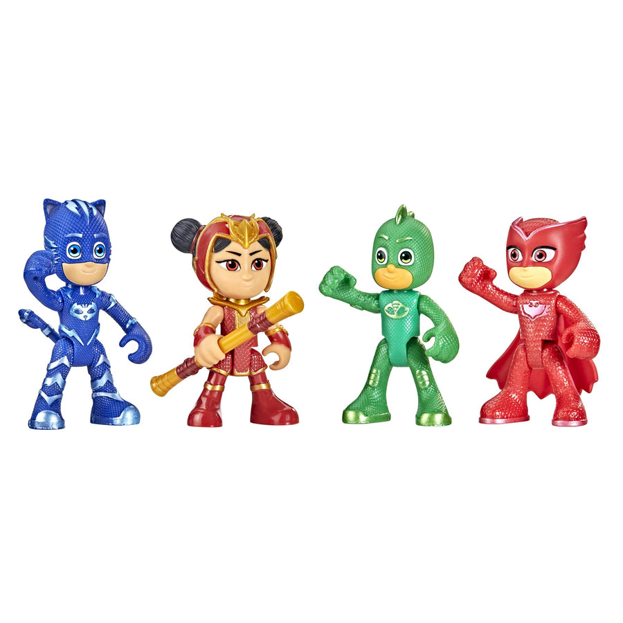 PJ Masks Heroes and an Yu Figure Set Preschool Toy, 4 Poseable Action Figures and 1 Accessory for Kids Ages 3 and Up (Amazon Exclusive)