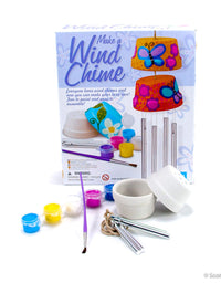 4M 4824 Make A Wind Chime Kit - Arts & Crafts Construct & Paint A Wind Powered Musical Chime DIY Gift for Kids, Boys & Girls
