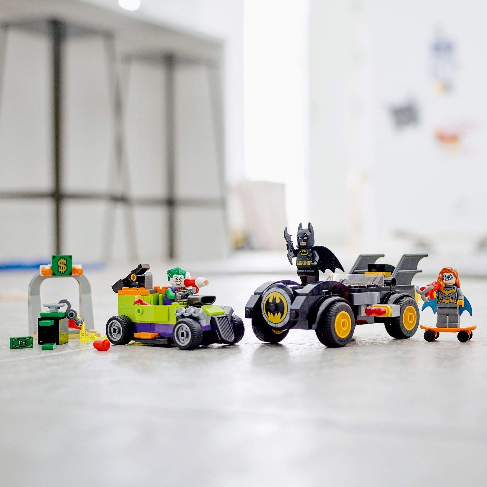 LEGO DC Batman: Batman vs. The Joker: Batmobile Chase 76180 Collectible Building Toy; Includes Batman, Batgirl and The Joker Minifigures Plus Buildable Batmobile and Hot Rod, New 2021 (136 Pieces)