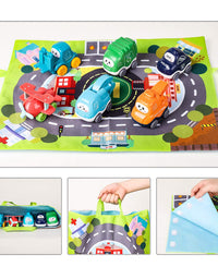 ALASOU 2021 Edition Baby Truck car Toy Sets and playmat/Storage Bag for Toddler | Baby Toys 12 - 18 Months | Toys for 1 2 3 Year Old boy| Birthday Gifts for Infant Toddlers(6 Sets)
