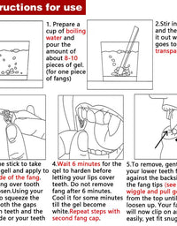 CPSYUB Cosplay Vampire Fangs, Cosplay Accessories Halloween Party Prop Decoration Fake Vampire Teeth, Werewolf Fangs Vampire Dentures for Kids / Adults (3 Pairs)

